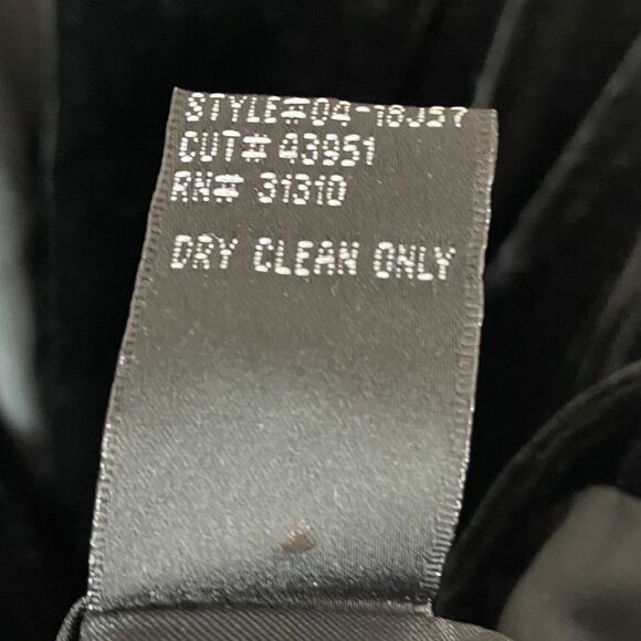 AB Studio Black Velvet Blazer Jacket Women's 12 Classic Goth Glam Dark Academia - Picture 7 of 8